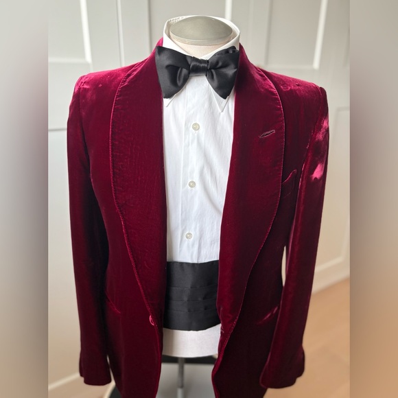 Tom Ford Red Velvet Evening Jacket - Picture 3 of 11